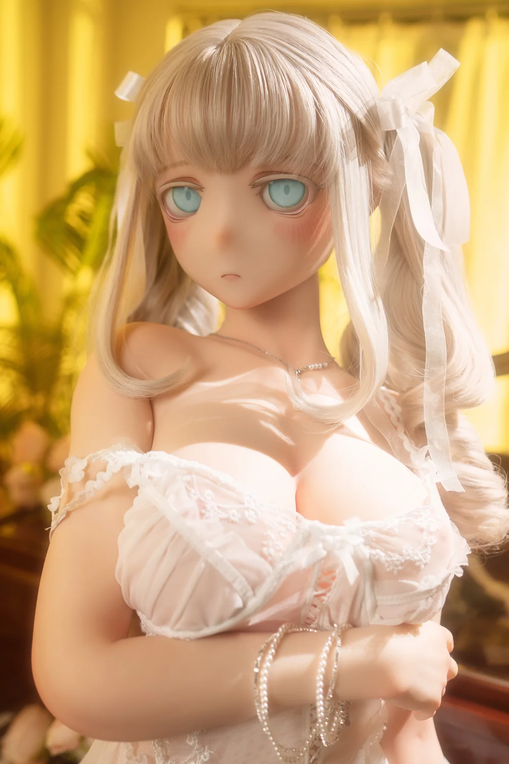 KDA005-01A Tsumugi #KH003 155cm D Cup Silicone Sex Doll Sexy Wedding Dress - Image 1