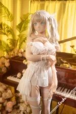 Tsumugi #KH003 155cm D Cup Silicone Sex Doll Sexy Wedding Dress - Image 4
