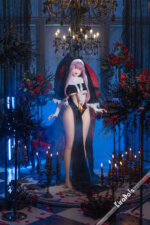 Risa #DLC006 160cm G Cup Silicone Sex Doll Magical Girl Nun Cosplay - 图片 8
