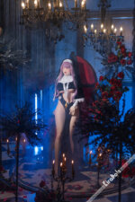 Risa #DLC006 160cm G Cup Silicone Sex Doll Magical Girl Nun Cosplay - 图片 9