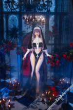 Risa #DLC006 160cm G Cup Silicone Sex Doll Magical Girl Nun Cosplay - 图片 10